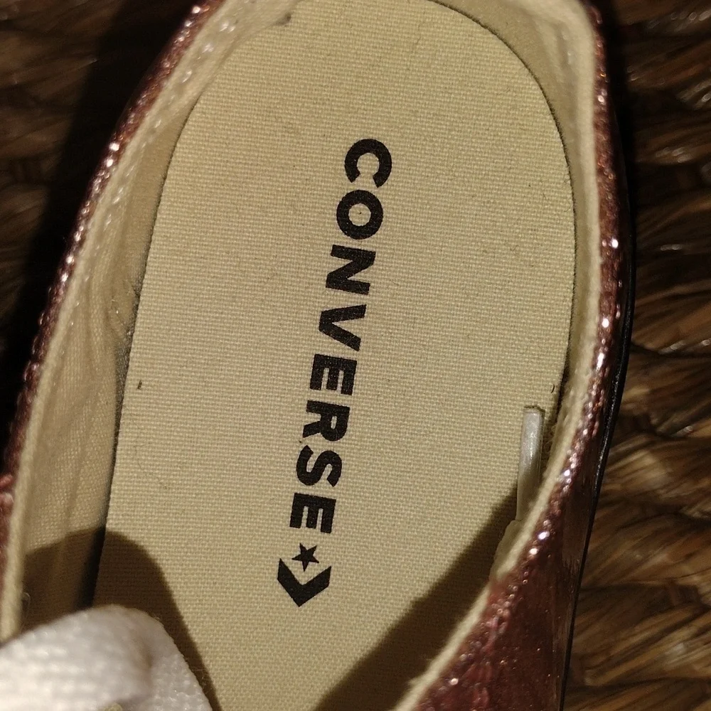 Pink Sparkle Converse All Star Chuck Taylor Like New Juniors 4